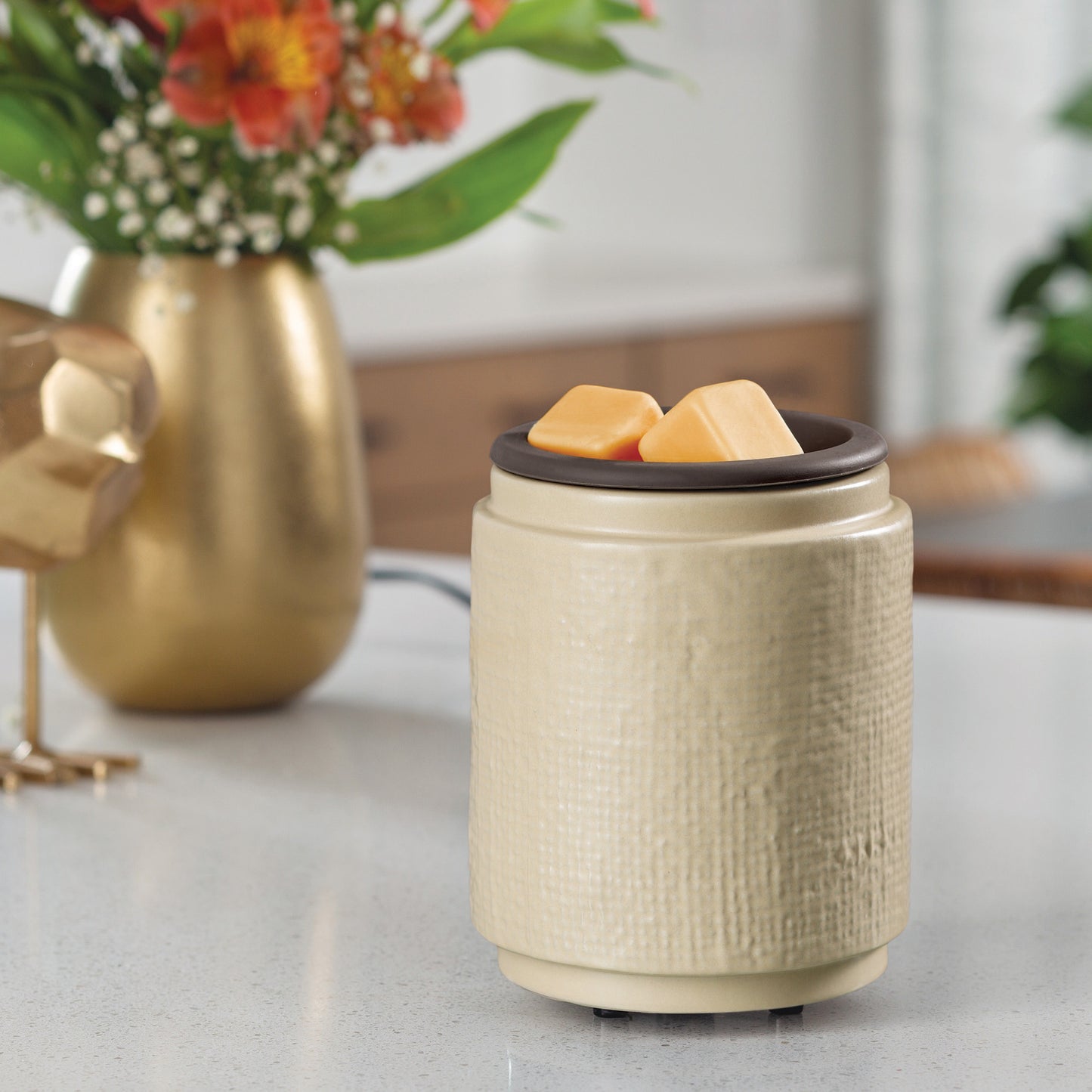 Natural Linen Flip Dish Wax Warmer