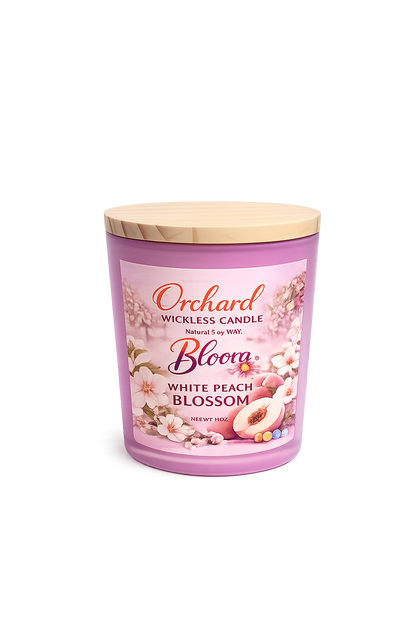 White Peach Blossom Wickless Candle