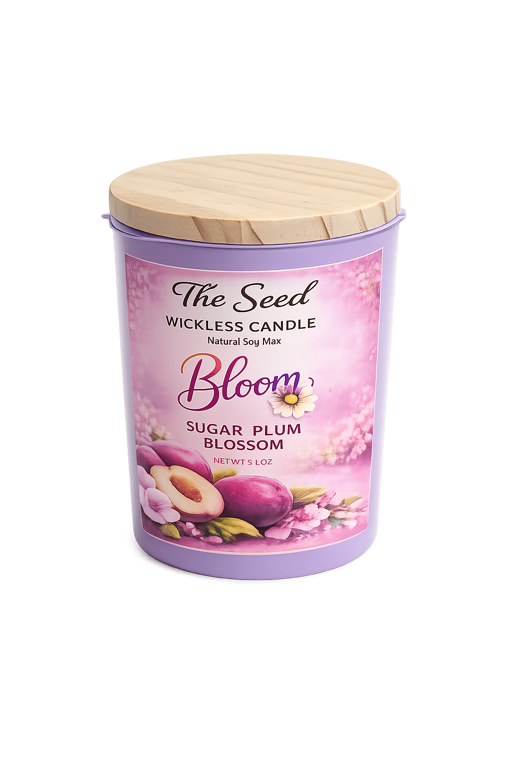 Sugar Plum Blossom Wickless Candle