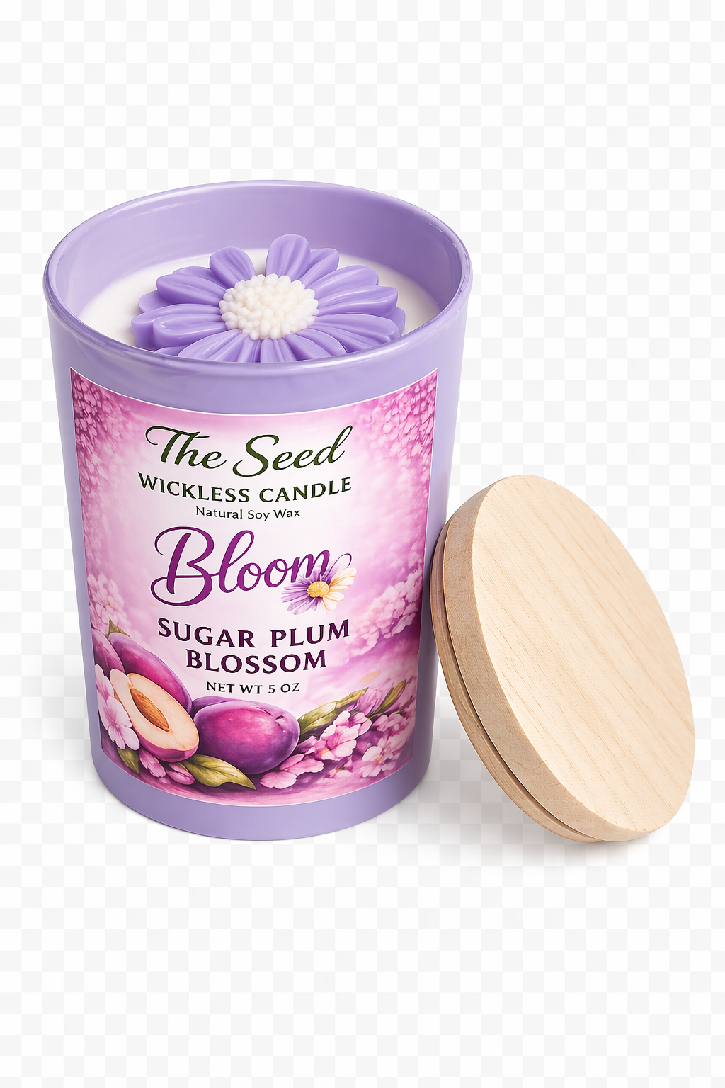 Sugar Plum Blossom Wickless Candle