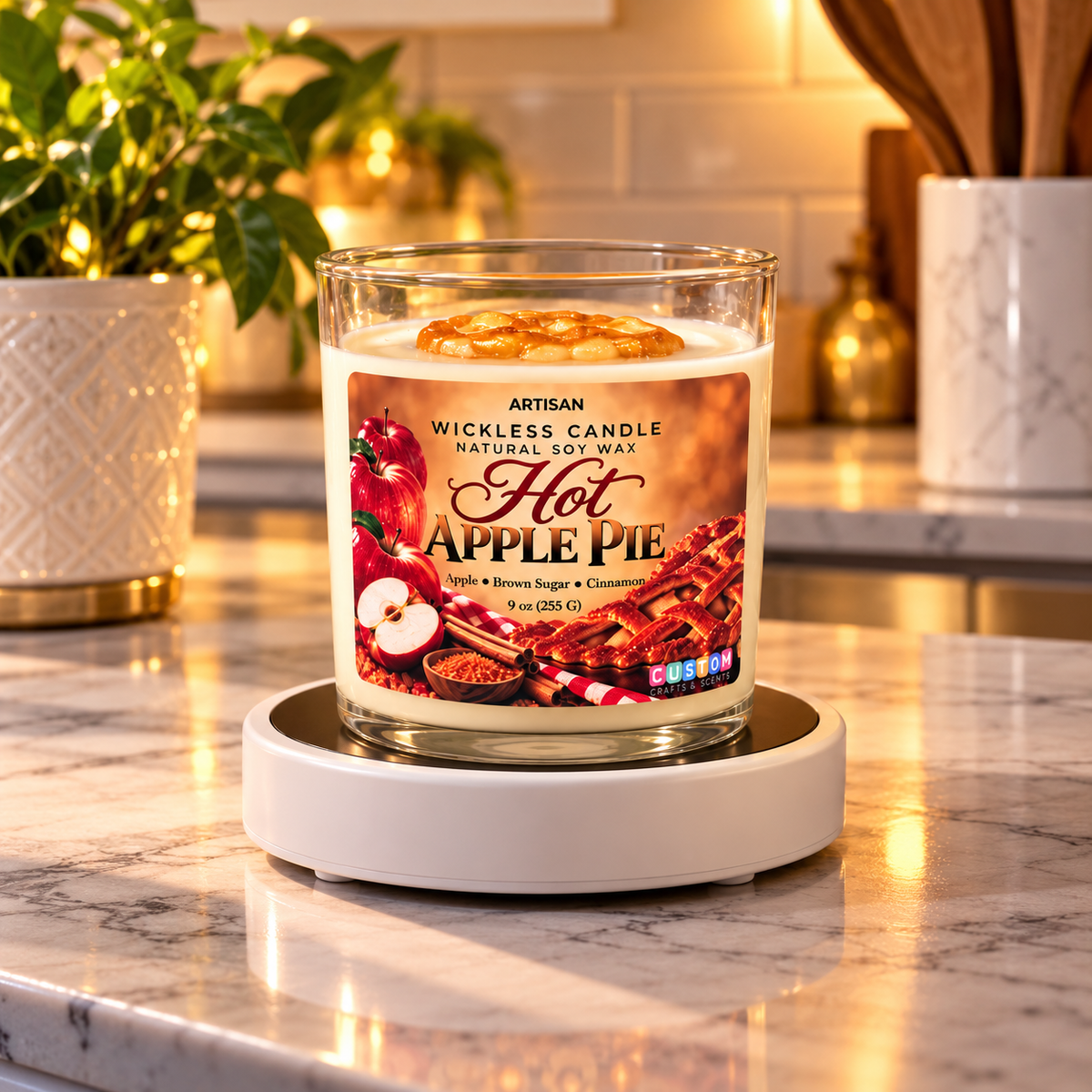 Hot Apple Pie | Artisan Wickless Candle & Room Spray Set