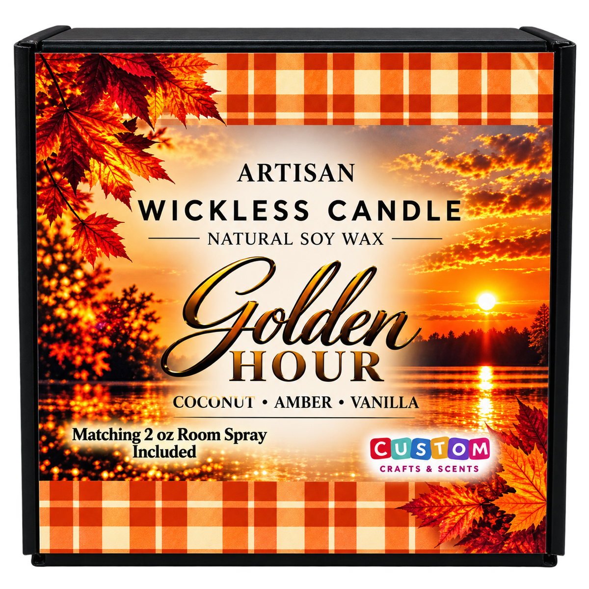 Golden Hour | Artisan Wickless Candle & Room Spray Set