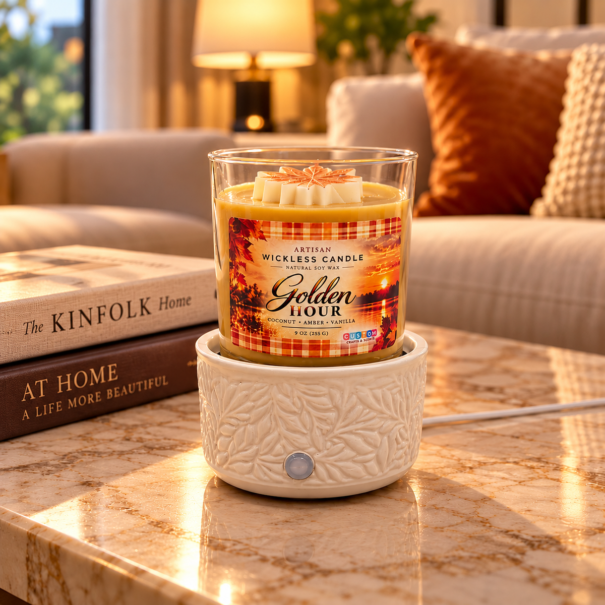 Golden Hour | Artisan Wickless Candle & Room Spray Set
