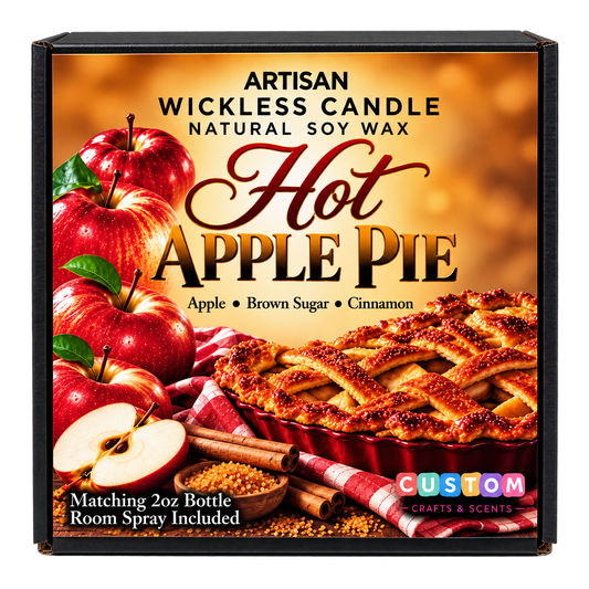 Hot Apple Pie | Artisan Wickless Candle & Room Spray Set