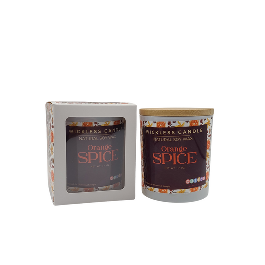 Orange Spice Wickless Candle